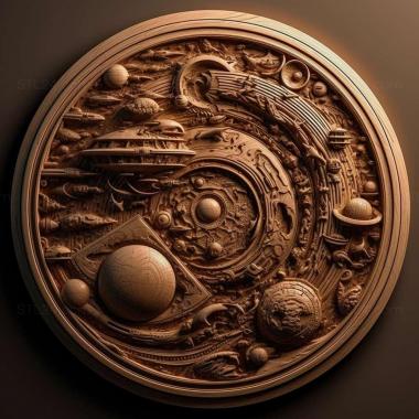 Patterns and decorations stl cosmos 4 3d model